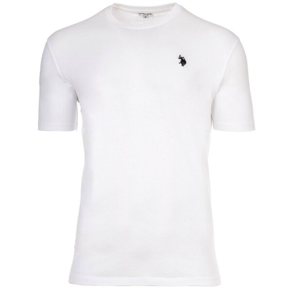 U.S. POLO ASSN. Men T-shirt – carded jersey, round neck, embroidered logo, cotton White M (Medium)