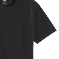 Levis Herren T-Shirt - Icon Tee, Rundhals, Baumwolle, einfarbig Schwarz L