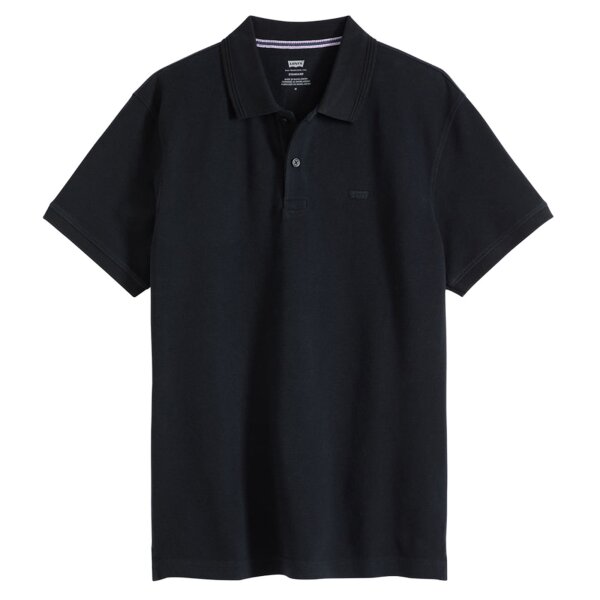 Levis Herren Poloshirt - Icon Polo, Baumwolle, einfarbig Schwarz M