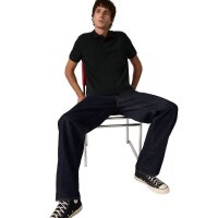 Levis Herren Poloshirt - Icon Polo, Baumwolle, einfarbig Schwarz M