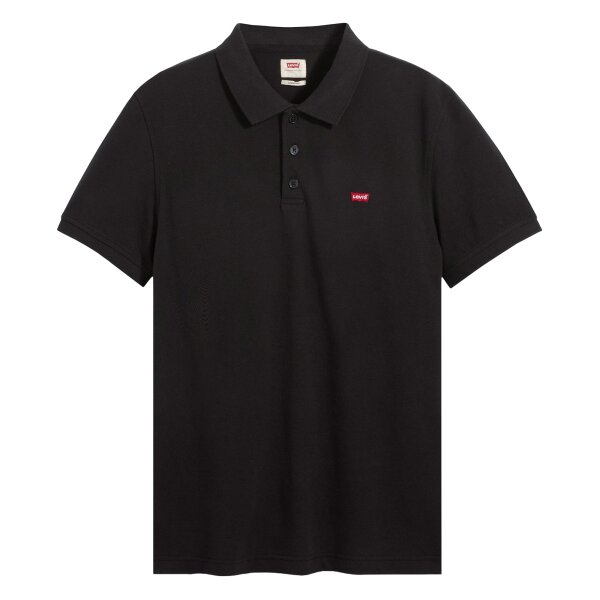 Levis Mens Polo Shirt - Housemark Polo, Cotton, Plain Colour Black M (Medium)