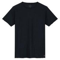 DSTREZZED Mens T-shirt - Mc Queen, round neck, slub jersey, cotton, plain colour Black M (Medium)
