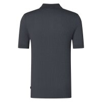 JOOP! Herren Stickpolo -Vanceo, Baumwolle, Struktur mit Streifenoptik Blau M