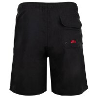 U.S. POLO ASSN. Herren Badeshorts - Swim Shorts Logo, Badehose, einfarbig Schwarz M