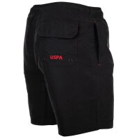 U.S. POLO ASSN. Men Swim Shorts - Swim Shorts Logo, Swim Trunks, Solid Color Black M (Medium)