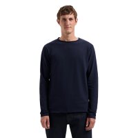 DSTREZZED Herren Langarmshirt - Newman Crew, Rundhals, Heavy Slub Jersey, Baumwolle Dunkelblau M