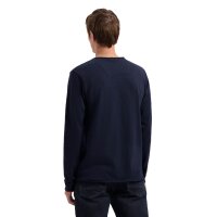 DSTREZZED Herren Langarmshirt - Newman Crew, Rundhals, Heavy Slub Jersey, Baumwolle Dunkelblau M