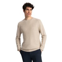 DSTREZZED Herren Strickpullover - Mercury Crew, Rundhals, Melange Slub, Baumwoll-Mix Beige M
