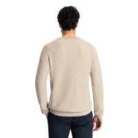 DSTREZZED Herren Strickpullover - Mercury Crew, Rundhals, Melange Slub, Baumwoll-Mix Beige M