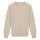 DSTREZZED Mens Knitted Jumper - Mercury Crew, Round Neck, Melange Slub, Cotton Blend Beige M (Medium)