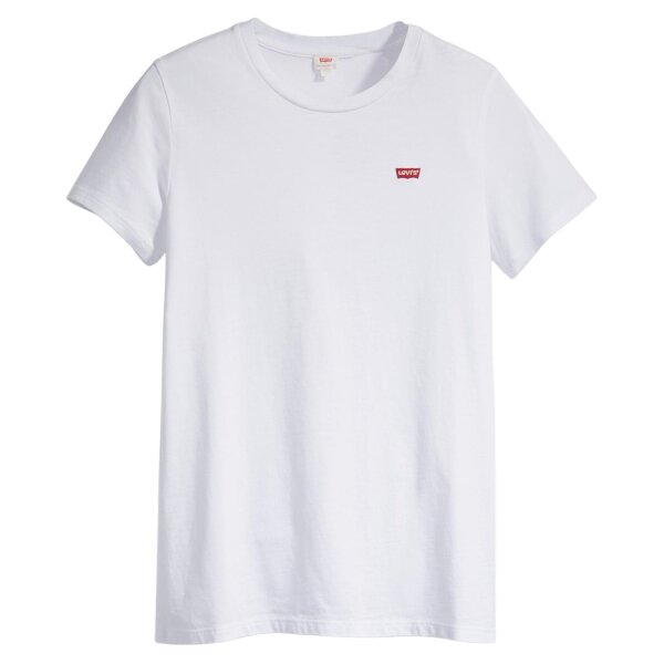 Levis Damen T-Shirt - Perfect Tee, Rundhals, Baumwolle Weiß S