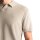 DSTREZZED Mens Knitted Polo Shirt - Mercury Short Sleeve Polo, Melange Slub, Cotton Blend Beige XL (X-Large)