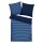 Tom Tailor Bettwäsche Set - MEDIUM STRIPES, Renforcé Bettwäsche, Wendemotiv, Baumwolle Blau/Dunkelblau 135x200cm