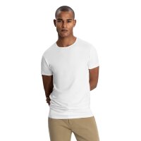 DSTREZZED Herren T-Shirt, Rundhals, 2er Pack - Bronson, Slim Fit, Baumwolle-Viskose-Mix Weiß M