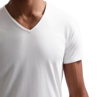 DSTREZZED Mens T-shirt, V-neck, 2-pack – Eastwood, slim fit, cotton-viscose blend White M (Medium)
