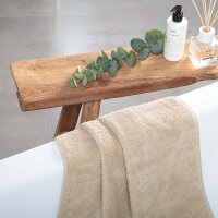 CAWÖ Handtuch - Lifestyle, Walkfrottier, Baumwolle, einfarbig Beige 50x100cm