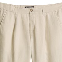 Marc OPolo Mens Trousers - Osby Jogger Pleats, Chino, Linen, Tapered, Length 32 Beige (Grey Silk) 29W/32L
