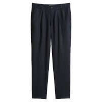 Marc OPolo Herren Hose - Osby Jogger Pleats, Chino, Leinen, Tapered, Länge 32 Blau (Dark Navy) 30W/32L