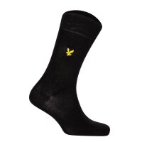 LYLE&SCOTT Mens Socks, 5-Pack - Liam Core Socks, Cotton Blend, Plain Colour Black 40-46 (UK 6.5-11)