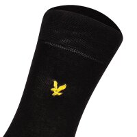 LYLE&SCOTT Mens Socks, 5-Pack - Liam Core Socks, Cotton Blend, Plain Colour Black 40-46 (UK 6.5-11)