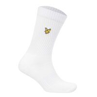 LYLE&SCOTT Mens Tennis Socks, 5-Pack - Camdyn Core Socks, Cotton Blend, Plain Colour White 40-46 (UK 6.5-11)