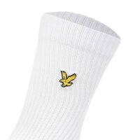 LYLE&SCOTT Mens Tennis Socks, 5-Pack - Camdyn Core Socks, Cotton Blend, Plain Colour White 40-46 (UK 6.5-11)
