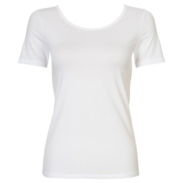 CALIDA Damen T-Shirt - Natural Comfort Top, Kurzarm, Unterhemd, Jersey Weiß XS (36/38)