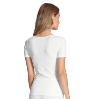 CALIDA Damen T-Shirt - Natural Comfort Top, Kurzarm, Unterhemd, Jersey Weiß XS (36/38)