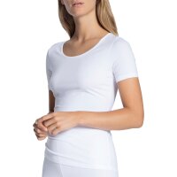 CALIDA Damen T-Shirt - Natural Comfort Top, Kurzarm, Unterhemd, Jersey Weiß XS (36/38)