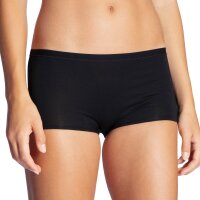 CALIDA Damen Panty-Slip 2er Pack - Natural Comfort, Regular Cut, einfarbig Schwarz XS (36/38)