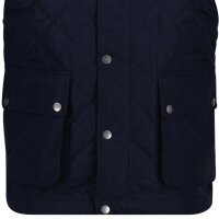 GANT Men Quilted Waistcoat - CLASSIC QUILTED VEST, zip fastening, stand-up collar Blue L (Large)