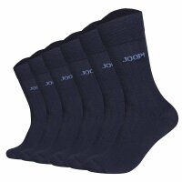JOOP! Unisex socks, pack of 6 – Premium Essential Mercerised Socks, logo, plain colour Dark Blue 39-42 (UK 6-8)