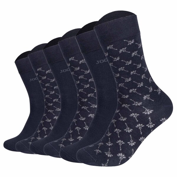 JOOP! Unisex socks, pack of 6 – Premium Essential Iconic Socks, logo, cotton blend Dark Blue 35-38 (UK 3-5,5)