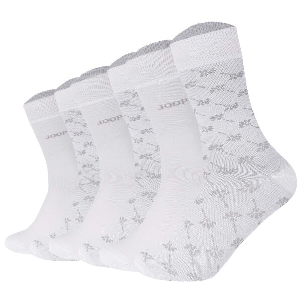 JOOP! Unisex Socken, 6er Pack - Premium Essential Iconic Socks, Logo, Baumwollmischung Weiß 35-38