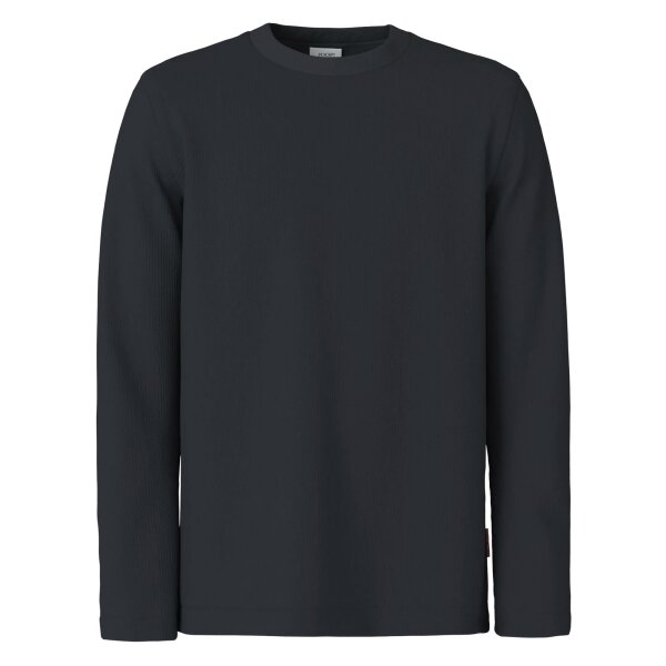 JOOP! JEANS Herren Langarmshirt - Phineus, Waffelstrick, Baumwolle Dunkelblau M