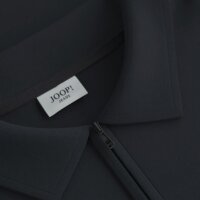 JOOP! JEANS Herren Strickpolo - Davon, Langarm, Reißverschluss, Polokragen, einfarbig Dunkelblau M