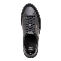 BOSS Mens Trainers - Kieran Tenn sdtbal, Low-top, Genuine Leather, Logo Black EUR 41 (UK 7)