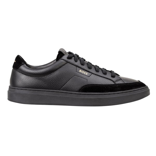 BOSS Herren Sneaker - Kieran Tenn sdtbal, Halbschuh, Echtleder, Logo Schwarz EUR 42