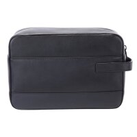 JOOP! Men Toiletry Bag - Manciano Eris Washbag mhz, Leather Black 17x25x13