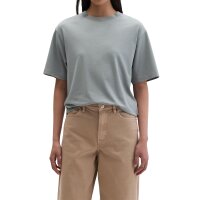 Marc OPolo womens T-shirt, short-sleeved – round neck, loose fit, cotton-modal blend Grey L (Large)