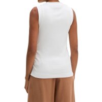 Marc OPolo Damen Tank-Top - Taillen-Raffung, Rippjersey, Slim Fit, Baumwoll-Stretch Weiß XS