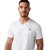 Levis Mens T-Shirt pack of 2 - Original Housemark Tee, V-Neck, Cotton White M (Medium)