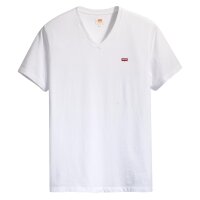 Levis Herren T-Shirt 2er Pack - Original Housemark Tee, V-Ausschnitt, Baumwolle Weiß XL