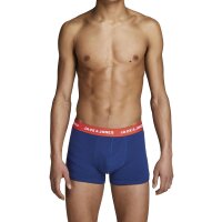 JACK&JONES Herren Boxer Shorts, 10er Pack - JACLEE TRUNKS, Baumwoll-Stretch Schwarz/Blau S