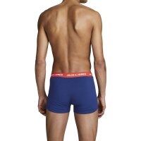 JACK&JONES Herren Boxer Shorts, 10er Pack - JACLEE TRUNKS, Baumwoll-Stretch Schwarz/Blau S