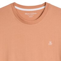 Marc OPolo Mens T-shirt - Small logo, regular fit, cotton, logo print, plain Faded Coral M (Medium)