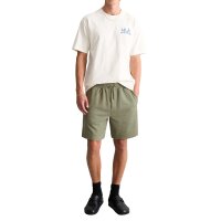 Marc OPolo Denim Mens T-shirt, short sleeves – round neck, front + back print, relaxed fit White (Silky White) M (Medium)