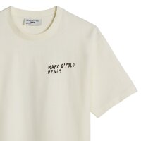 Marc OPolo Denim Herren T-Shirt, kurzarm - Rundhals, Front + Back Print Lobster, Relaxed Fit Weiß (Silky White) L