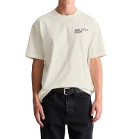 Marc OPolo Denim Herren T-Shirt, kurzarm - Rundhals, Front + Back Print Lobster, Relaxed Fit Weiß (Silky White) M