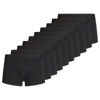 Jack & Jones Mens Boxer Shorts, 10-Pack -  JACTONE IN TONE TRUNKS, Cotton Stretch Black S (Small)